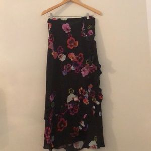 Preen floral ruffle skirt